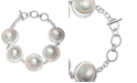 Macy's Cultured Button Blister Pearl (18-20mm) Bracelet in Sterling Silver